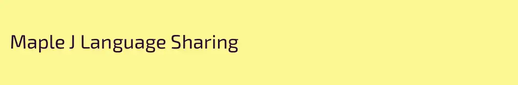 Maple J Language Sharing